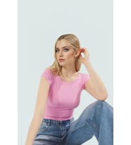 Kadın Kolsuz Örme Bluz Renk Basic Fitted Crop Bisiklet Yaka Konforlu Kesim Özel Tasarım
