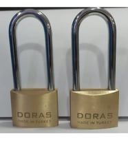 Doras Ersa 2'li Set Uzun Kanca Pas Pirinç Asma Kilit 50 Mm