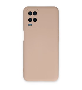 Oppo A54 4g Kılıf Nano İçi Kadife Silikon - Pudra