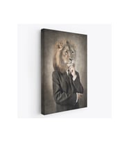 Aslan Kafalı İnsan Kanvas Tablo-4993