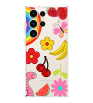 PrintiFy Samsung Galaxy S23 Ultra ile Uyumlu Water Color 5  Kamera Korumalı Şeffaf  Kılıf