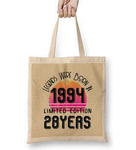 1994 birthday Gift - Made, Born in 1994 Gift - 28th Year Old Birthday  Gift Vintage Style Bez Çanta Uzun Saplı