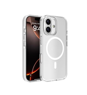 Lexroo iPhone 16 Kılıf M-safe Şarj Özellikli Kamera Korumalı Kripto Kılıf - Şeffaf