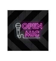 OPEN MIC Yazılı ve Şekilli Neon Tabela