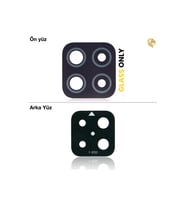 Samsung Galaxy A22 4G Kamera Lensi ile Uyumlu Siyah Kamera lensi sade lens kamera camı kamera merceği