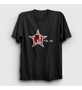 Presmono Unisex Siyah Logo Pearl Jam T-Shirt 74101tt