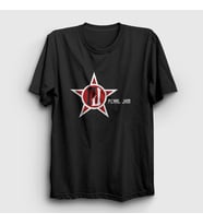 Presmono Unisex Siyah Logo Pearl Jam T-Shirt 74101tt