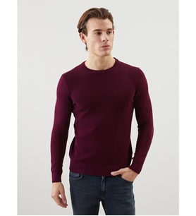 LCWAIKIKI Classic Bordo Bisiklet Yaka Erkek Triko Kazak