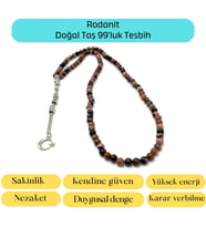Sertifikalı Rodanit 6mm 99luk Doğal Taş Tesbih