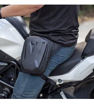 Lederax Motosiklet Bisiklet Scooter Bacak Çantası Bel Çantası LD617 (Siyah)