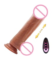 Carmine Git Gel Yapabilen Titreşimli Vantuzlu Realistik Dildo Vibratör (Sarı)