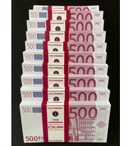 YENİ BASKI 10 DESTE 500 EURO GEÇERSİZ EĞLENCE OYUN ŞAKA  DÜĞÜN PARASI