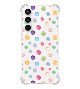 PrintiFy Samsung Galaxy S23 Fe Uyumlu Water Color 6 Baskılı Şeffaf Köşe Korumalı Antişok Kılıf