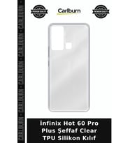 İnfinix Hot 60 Pro Plus Şeffaf Clear TPU Silikon Kılıf Cihaz Kabı Telefon Aracı Cep Örtüsü