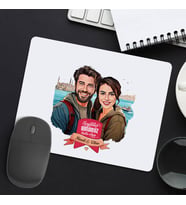Sevgiliye Hediye Kişiye Özel Aşıklar Şehri İstanbul ve Biz Karikatürlü Mousepad