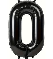 Beysüs Siyah 0 Rakam Folyo Balon 80 cm