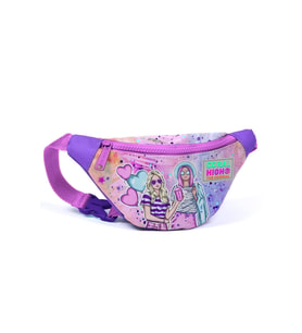 Coral High Kids Pembe Mor Fashion Girl Desenli Bel Çantası 11507