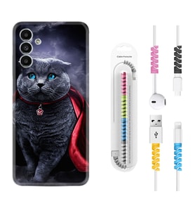 Samsung A23 A31 A32 A50 A51 A52 A53 A70 Kılıf Kablo Koruma Spiral Silikon Super Cat 1666