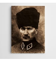 Atatürk Şayap Kalpak 1922 Kanvas Tablo