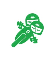 Twin Racers Motorcu Sticker 17x17 Cm Yeşil