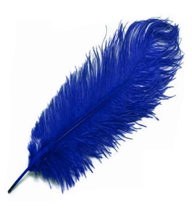 3 ADET BÜYÜK BOY 35 CM LACİVERT DEVE KUŞU TÜYÜ NAVY BLUE OSTRICH FEATHER DEKOR LACİVERT KUŞ TÜYÜ