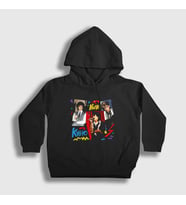 Presmono Unisex Çocuk Siyah Album Kino Noch Kapüşonlu Sweatshirt 441111tt