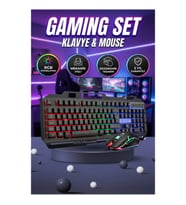 LED Aydınlatmalı Mekanik Hisli Gaming Oyuncu Klavye ve Mouse Seti