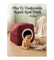 Konforlu Çok Fonksiyonlu Kedi ve Köpek Kare Yatak, Rahat Uyku Alanı