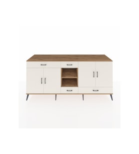 Kronos Konsol 5 Raflı 4 Çekmeceli 4 Kapaklı 220x59x99 Çam-Aytaşı/Aytaşı