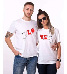 Tshirthane Lo Ve Balon Sevgili Kombinleri Tshirt Kombini (Tek Ürün Fiyatıdır.)