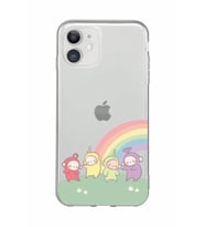 Iphone 11 Uyumlu Teletubbies Desenli Şeffaf Telefon Kılıfı