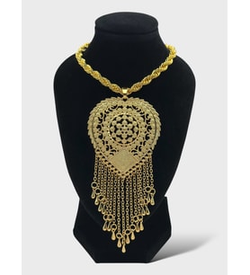 Arnes Jewelry Çelik 22 Ayar Altın Kaplama Hint Kolye