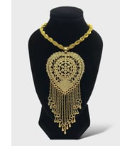 Arnes Jewelry Çelik 22 Ayar Altın Kaplama Hint Kolye (Gold)