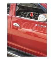 Dacia Sandero Stepway 2013-2014-2015-2016-2019-2020 Krom Cam Çıtası 4 Parça Paslanmaz Çelik