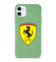 Apple iPhone 11 Uyumlu Lansman Kılıf Ferrari Tasarımlı Altı Kapalı İçi Kadife Kaplı  Kapak (Şeffaf)