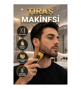 Ayarlanabilir Taraklı Çok Amaçlı Tıraş Makinesi – Saç, Sakal, Burun ve Kulak Bakımı