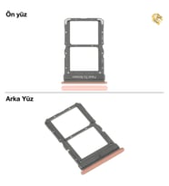 Xiaomi Mi 10 Uyumlu Sim İç Yuvası Çiftli Turuncu Sim Kart Tepsisi Sim Kızağı Sim Çekmecesi Sim Tray