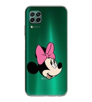 Huawei P40 Lite  Kamera korumalı Kapak Minnie Mouse Tasarımlı  Şeffaf Kılıf