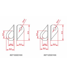 KONG Wide Eye Yüksek Kapasiteli Paslanmaz 10 mm Bolt Kulağı – EN 795/A Sertifikalı 897100001KK (Gümüş)