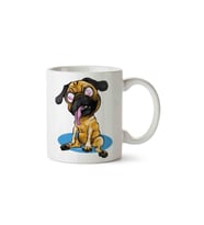 Pug Love Köpek Porselen Kupa Bardak