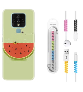 Tecno Camon 16 18P Pova 3 Pova Neo Kılıf Kablo Koruma Spiral Silikon Woohoo 1373