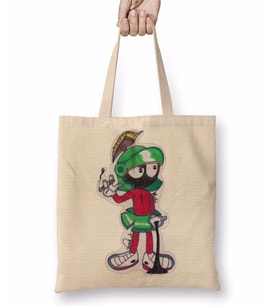 Marvin The Martian Smoking Bez Çanta Uzun Saplı
