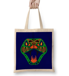 Cobra Snake Animals Cute Funny Bez Çanta Uzun Saplı