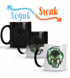 Skull Sihirli Kupa Bardak Porselen