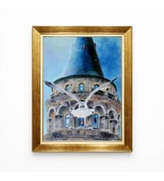 Tablore İstanbul Galata Kulesi Ve Uçan Martı Manzaralı Altın Çerçeveli Salon Duvar Tablosu