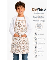 KidShield Sıvı Geçirmez Boyama Önlüğü Anaokulu Önlüğü Sıvı Geçirmez Resim Önlüğü