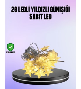 5 Metre Yıldız Şeklinde Led Şerit Işık Sabit Beyaz Aydınlatma