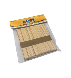Puti Ahşap Küçük Dil Çubuğu Natural 50 Li Dar Dondurma Çubuğu