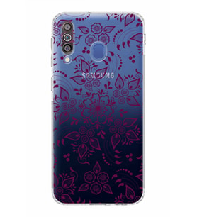 Samsung Galaxy M30  Kamera Korumalı Kapak Nostalji Desen Tasarımlı  Şeffaf  Kılıf