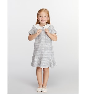 LCW Kids Mavi Bebe Yaka Kız Çocuk Elbise